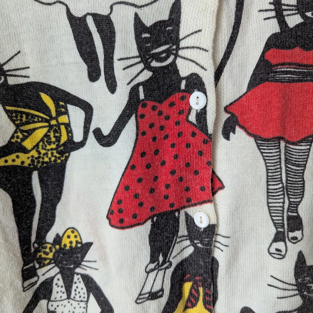 Stylish Cat Print Women's Sweater - Picture 2 of 7